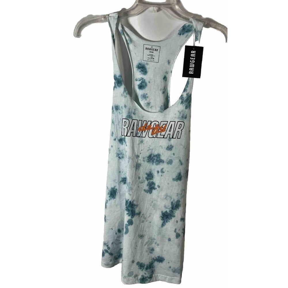 Rawgear Defy Men’s Active Tank Tie Dye Green 100% Cotton M Machine Wash